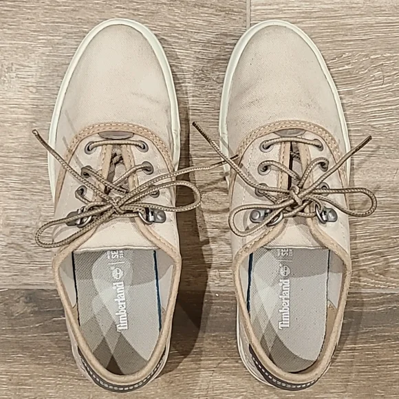 Timberland Amherst Canvas Beige Oxford Women Shoes | Size 6 - Picture 4 of 12